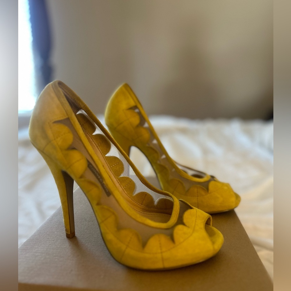 Yellow heels by French connection